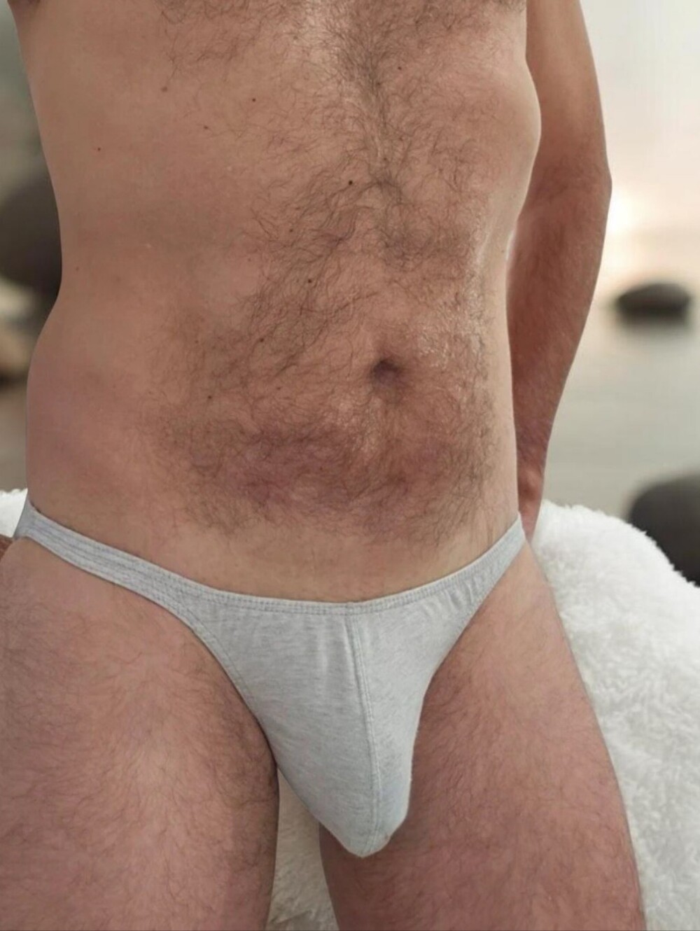 Men's Cotton Brief Bikini - Light Gray